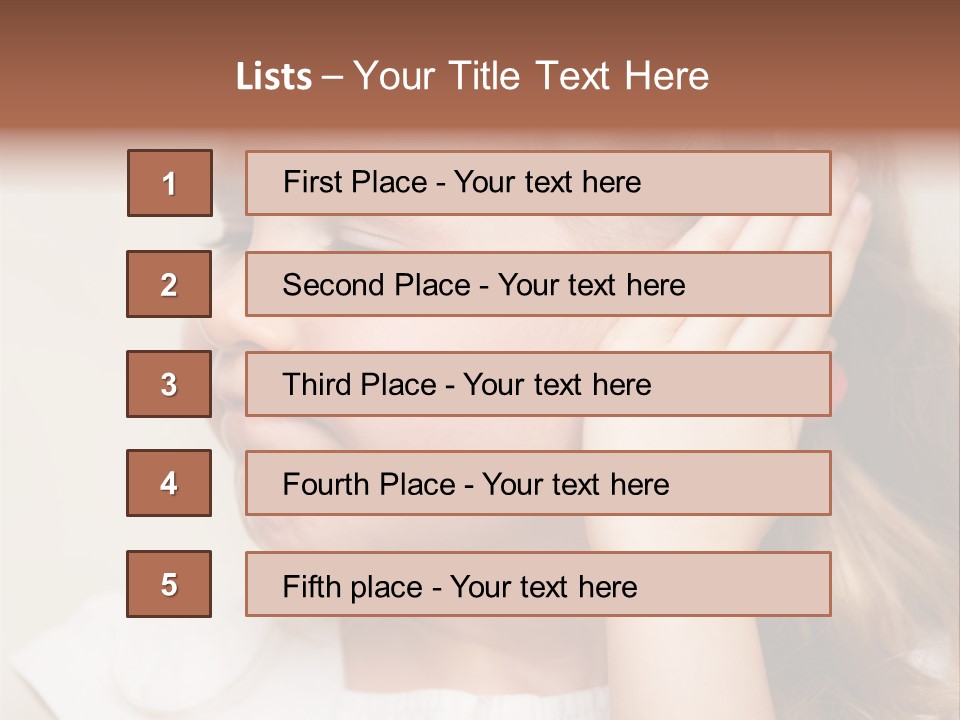 Suffering Otitis White PowerPoint Template
