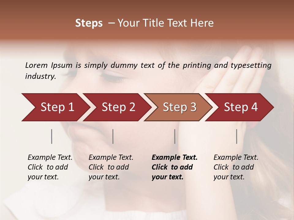 Suffering Otitis White PowerPoint Template