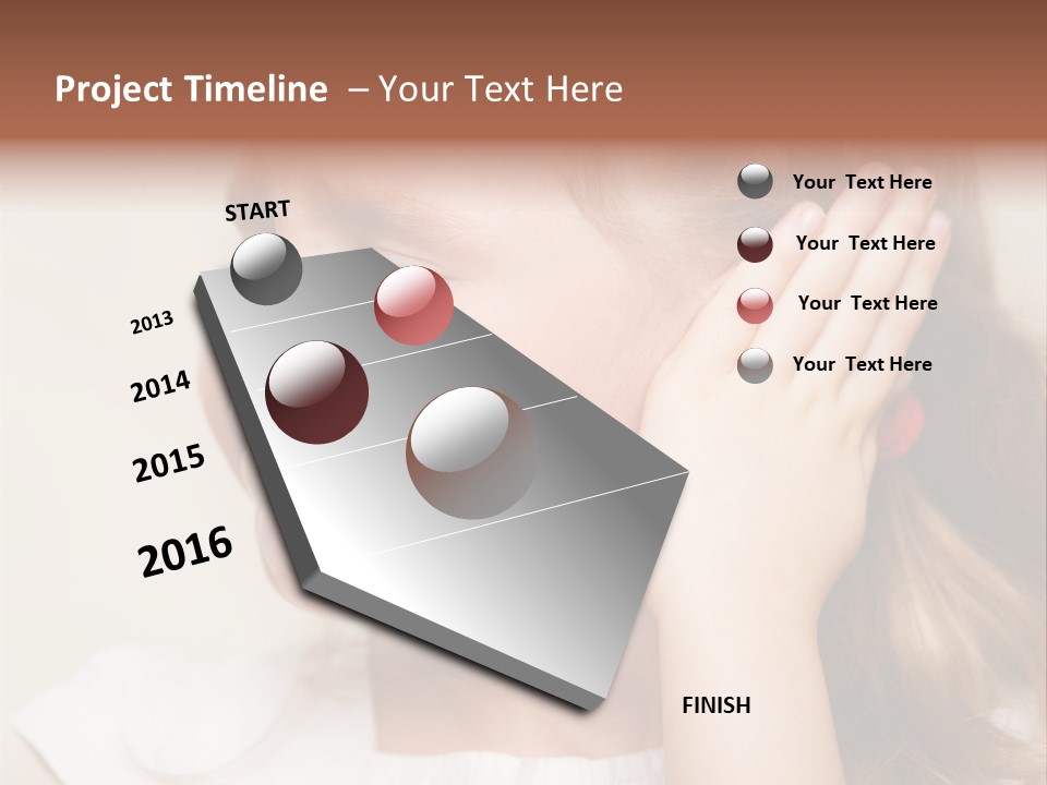 Suffering Otitis White PowerPoint Template