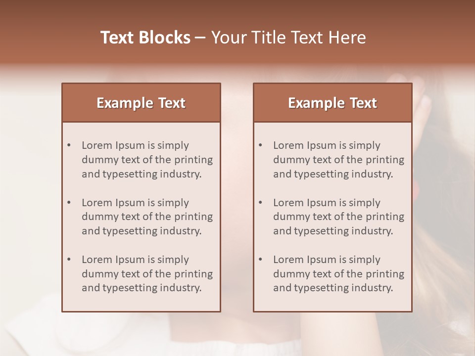 Suffering Otitis White PowerPoint Template