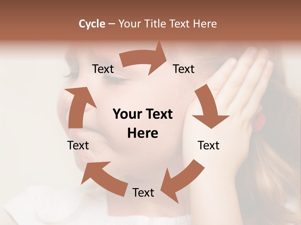 Suffering Otitis White PowerPoint Template