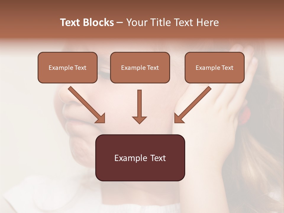 Suffering Otitis White PowerPoint Template