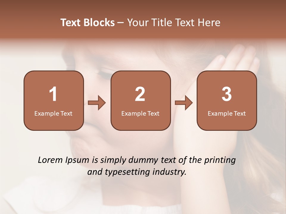 Suffering Otitis White PowerPoint Template