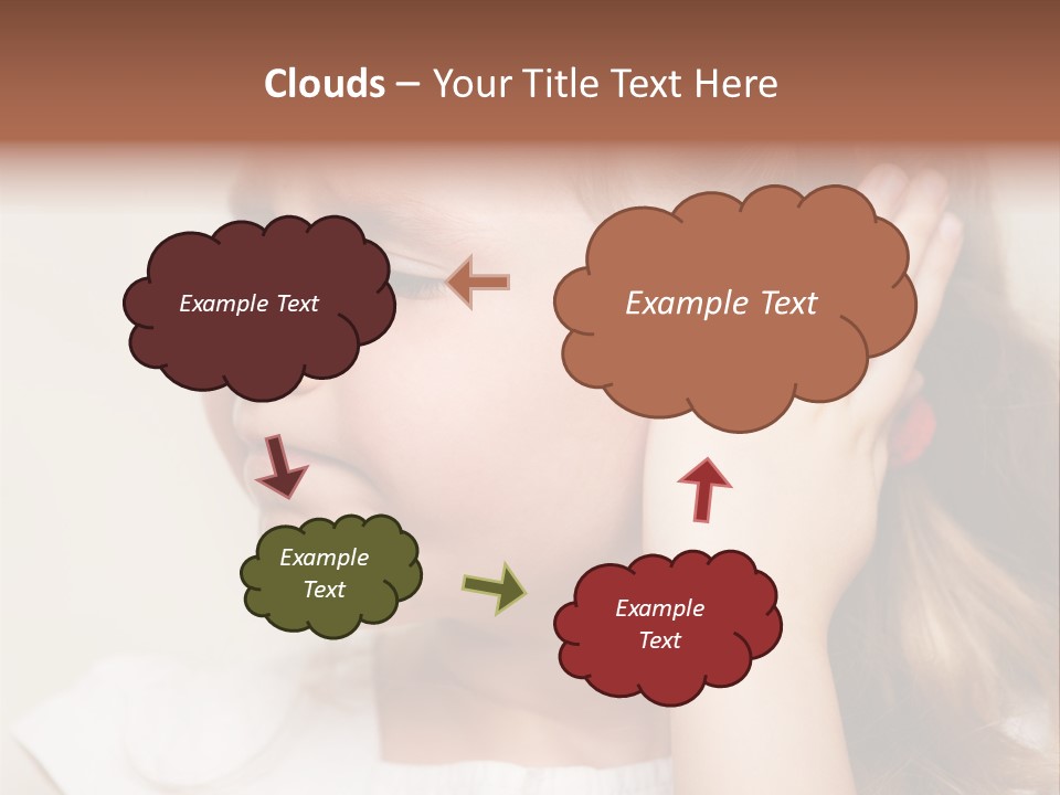 Suffering Otitis White PowerPoint Template