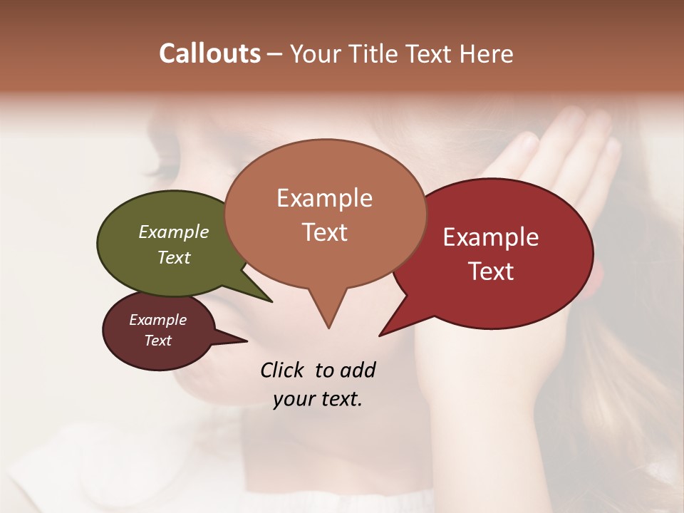 Suffering Otitis White PowerPoint Template