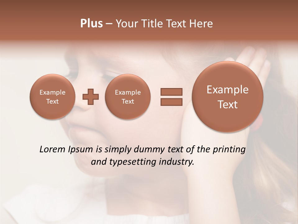 Suffering Otitis White PowerPoint Template