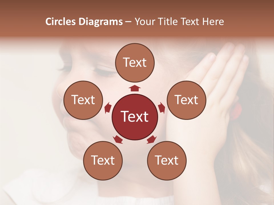 Suffering Otitis White PowerPoint Template