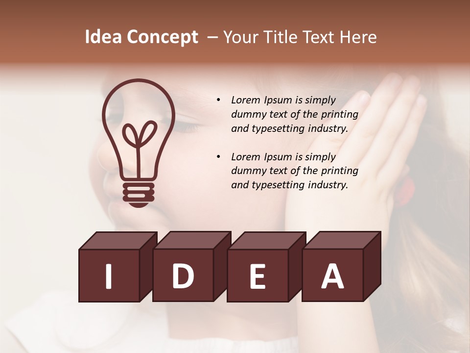 Suffering Otitis White PowerPoint Template