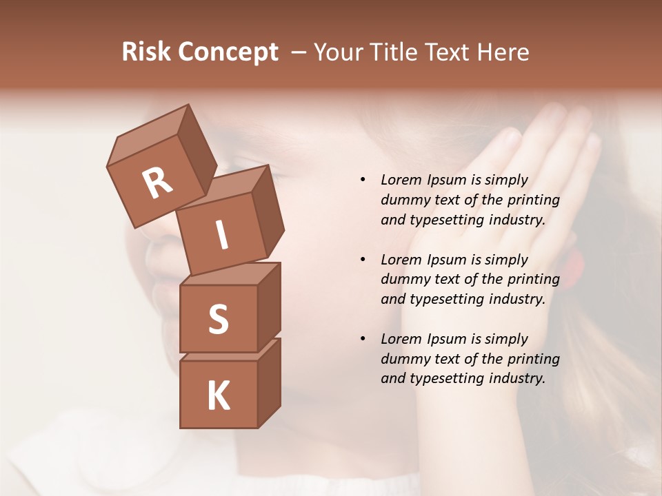 Suffering Otitis White PowerPoint Template