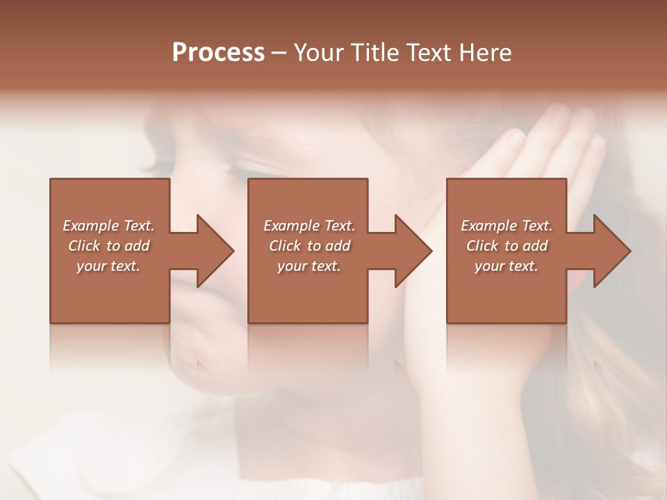 Suffering Otitis White PowerPoint Template