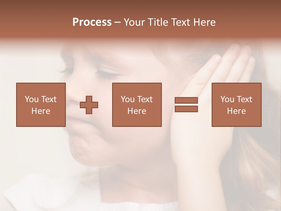 Suffering Otitis White PowerPoint Template