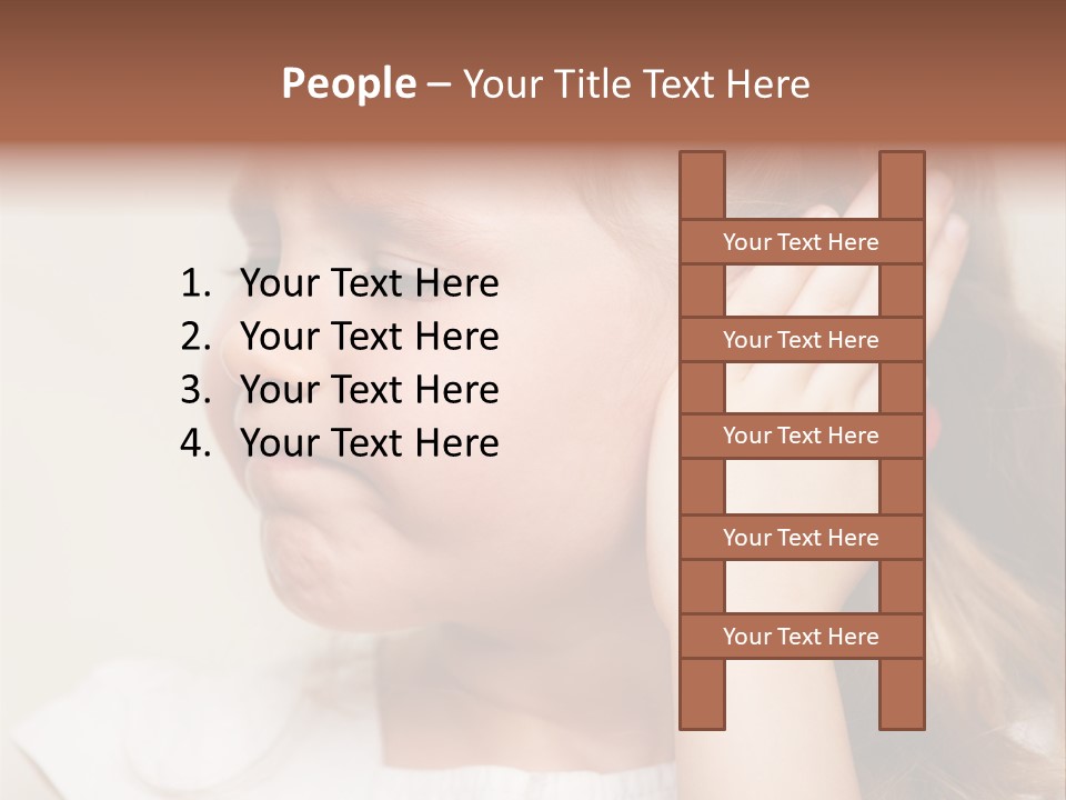 Suffering Otitis White PowerPoint Template