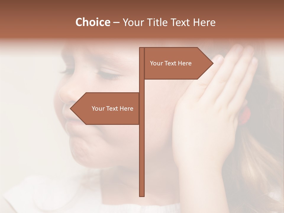 Suffering Otitis White PowerPoint Template
