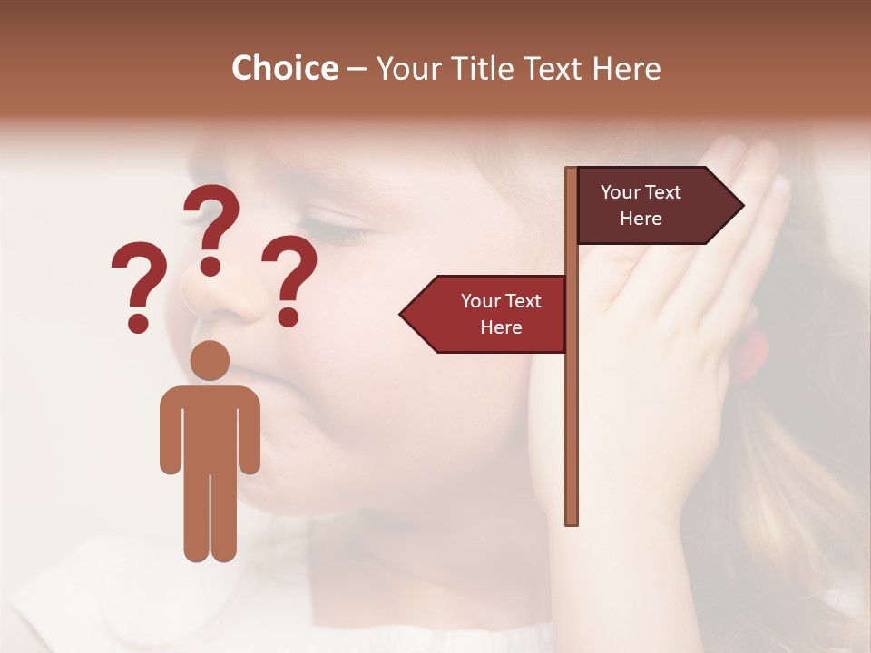 Suffering Otitis White PowerPoint Template