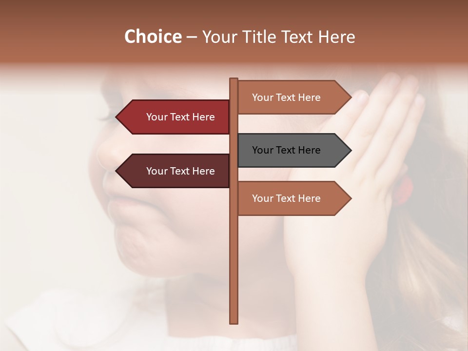 Suffering Otitis White PowerPoint Template