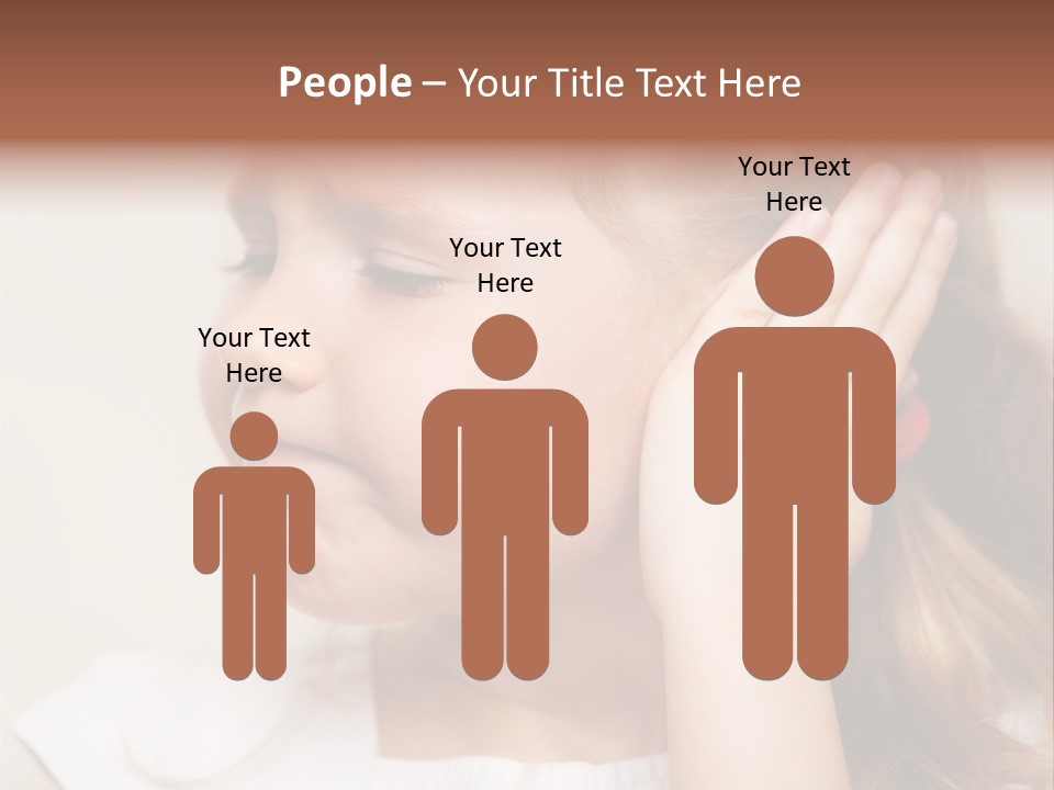 Suffering Otitis White PowerPoint Template