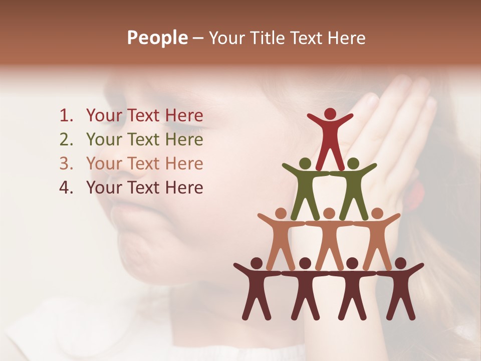 Suffering Otitis White PowerPoint Template