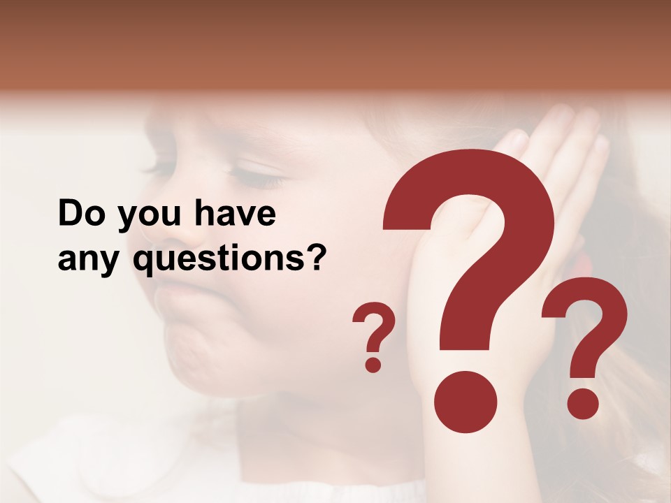 Suffering Otitis White PowerPoint Template