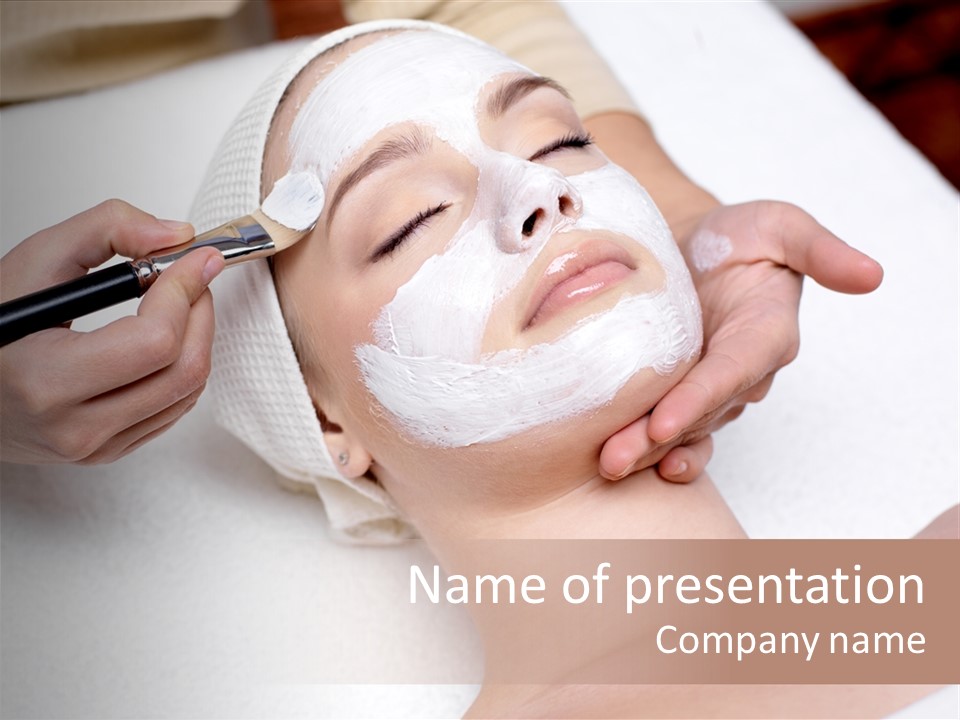 Beauty Treatment Girl Beautiful PowerPoint Template