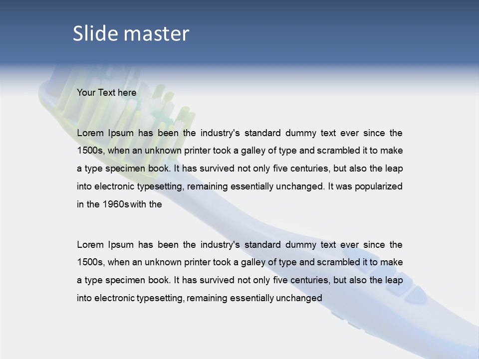 White Toothpaste Isolated PowerPoint Template