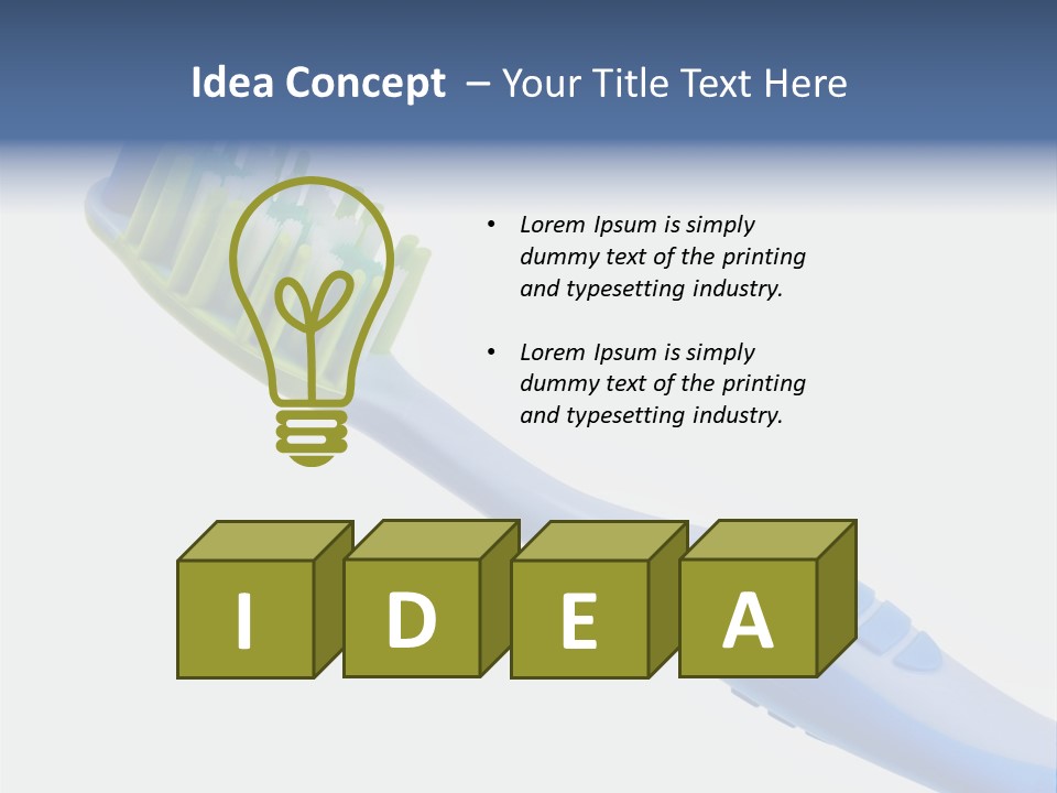 White Toothpaste Isolated PowerPoint Template