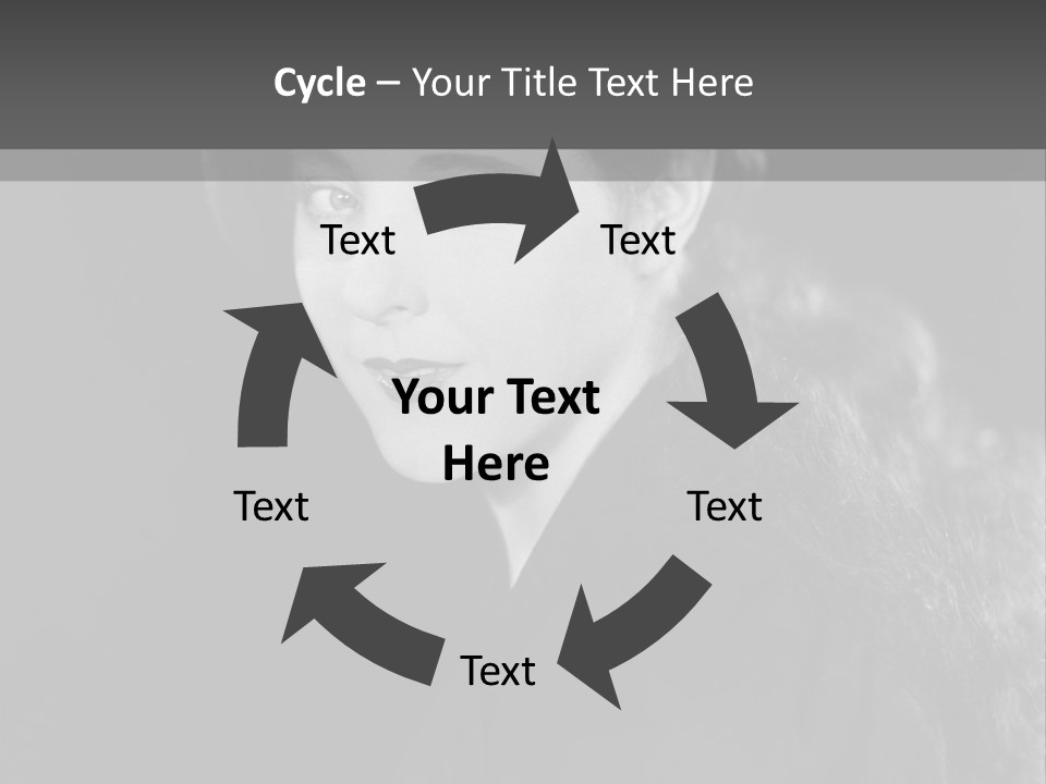 Beret Female Closeup PowerPoint Template