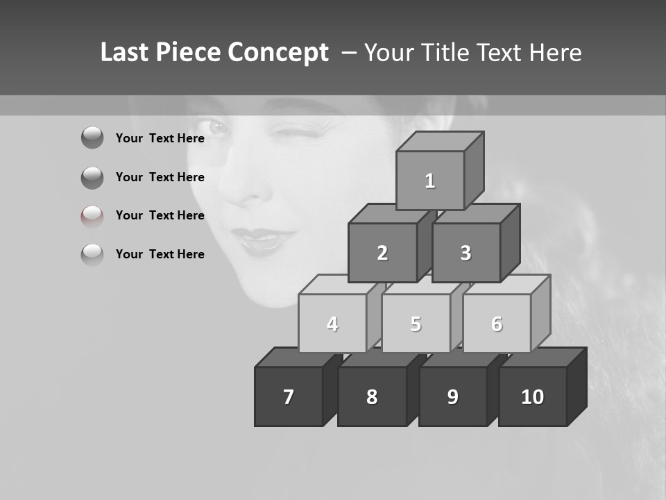 Beret Female Closeup PowerPoint Template