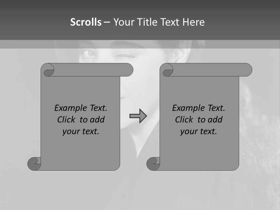 Beret Female Closeup PowerPoint Template