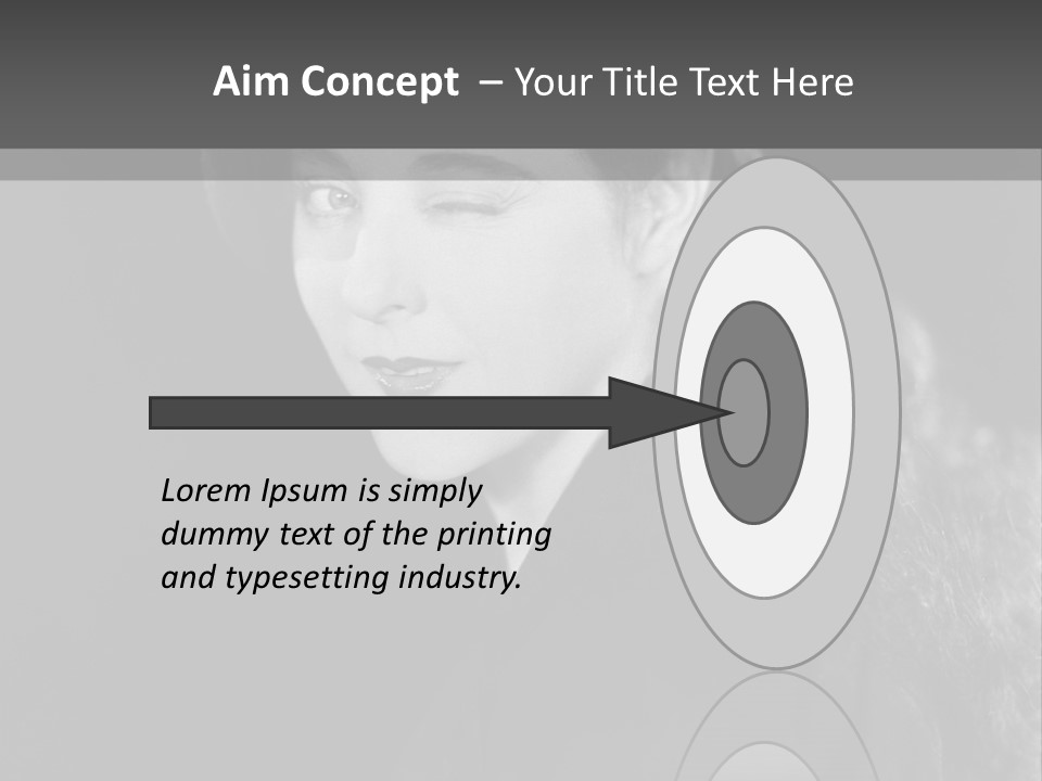 Beret Female Closeup PowerPoint Template