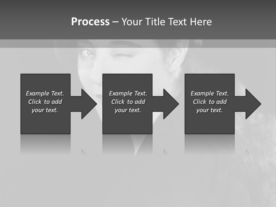 Beret Female Closeup PowerPoint Template