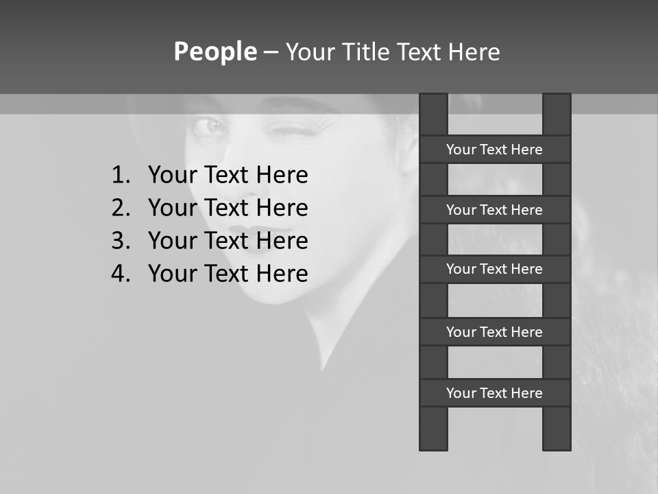 Beret Female Closeup PowerPoint Template