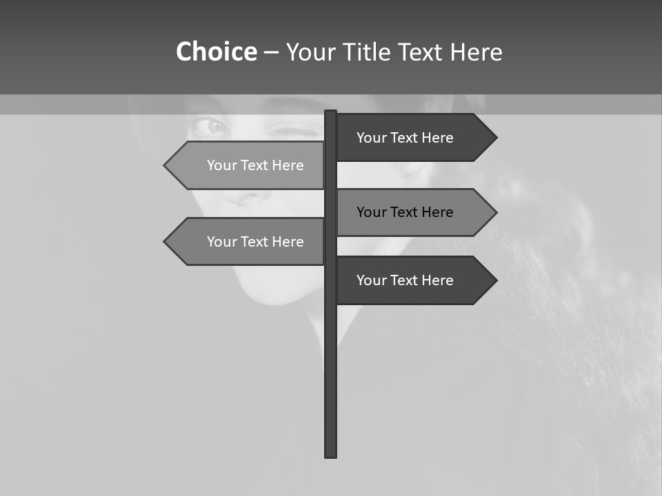 Beret Female Closeup PowerPoint Template