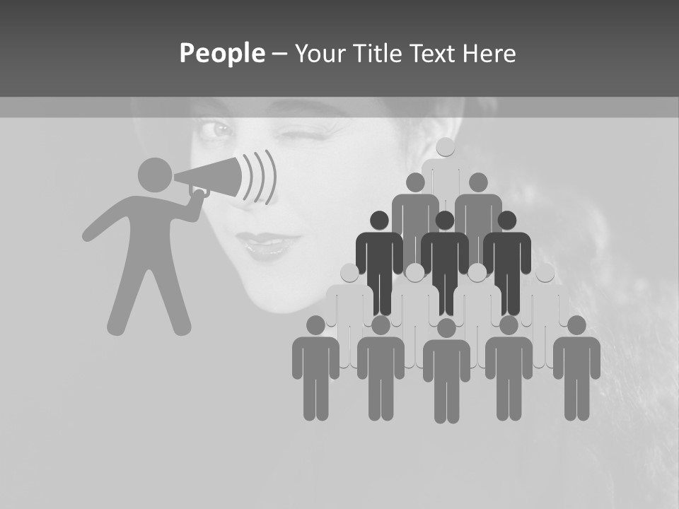 Beret Female Closeup PowerPoint Template