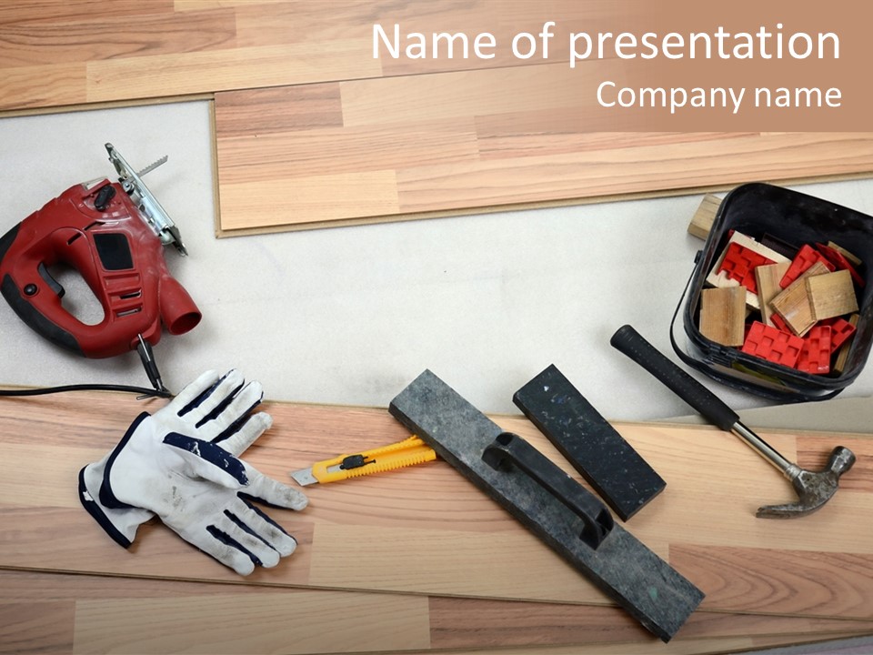 Laminated Inside Work PowerPoint Template
