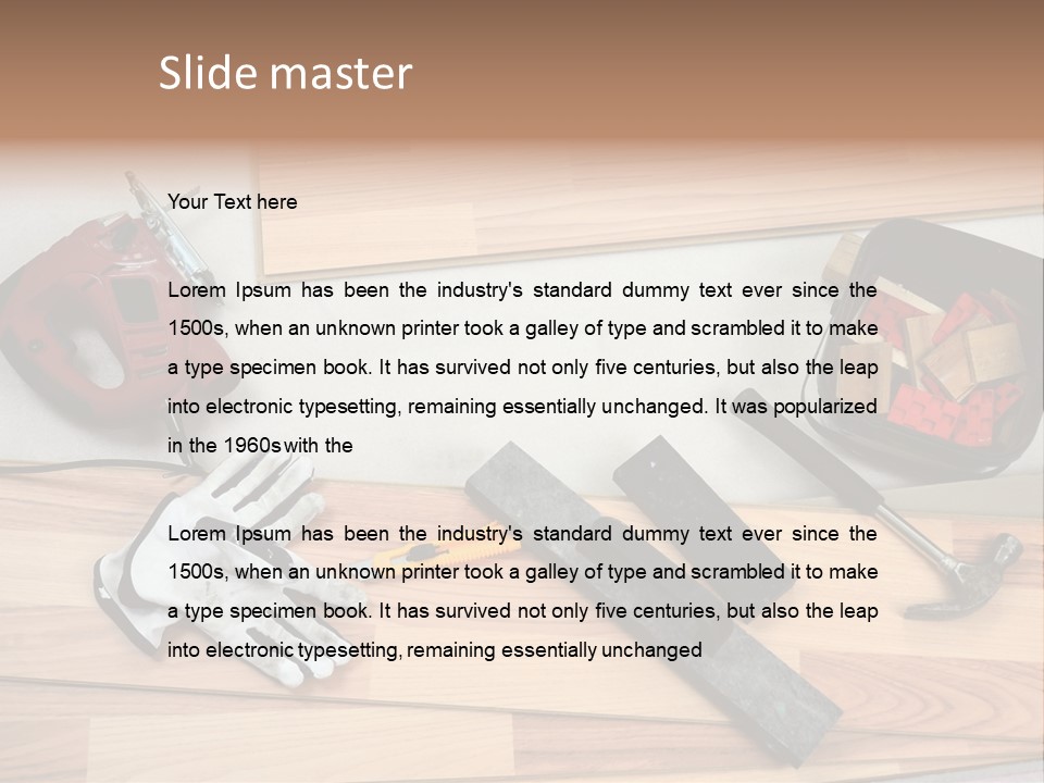 Laminated Inside Work PowerPoint Template