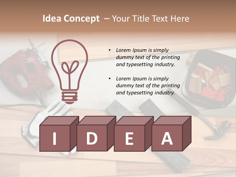 Laminated Inside Work PowerPoint Template