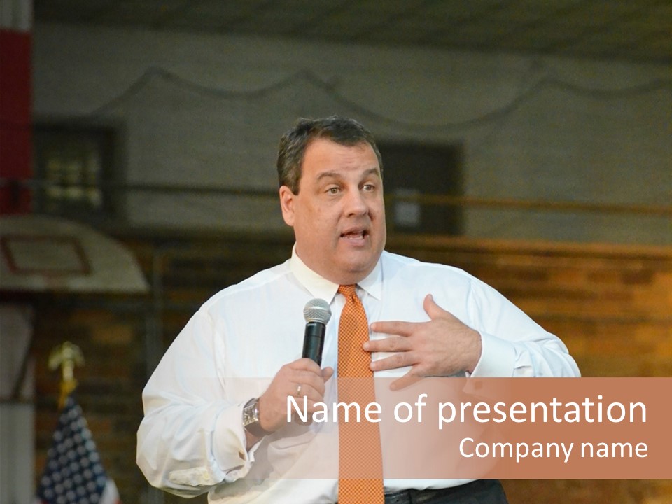 New Jersey Government Meeting Chris Christie PowerPoint Template