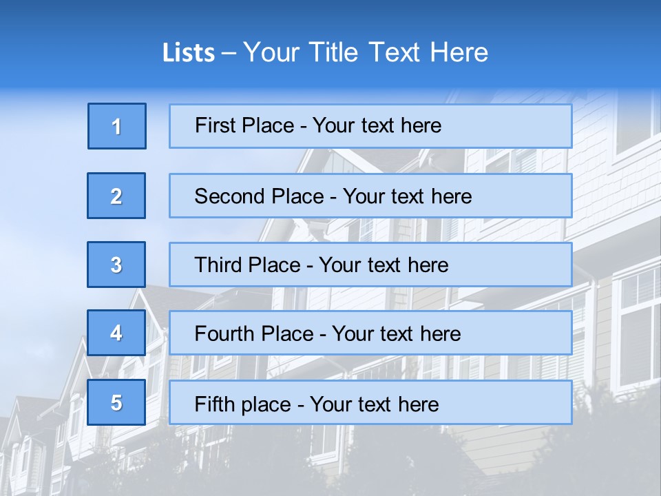 House Accommodation Luxury PowerPoint Template