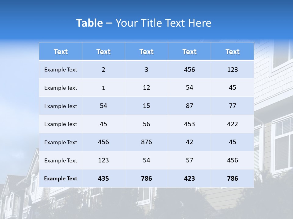 House Accommodation Luxury PowerPoint Template