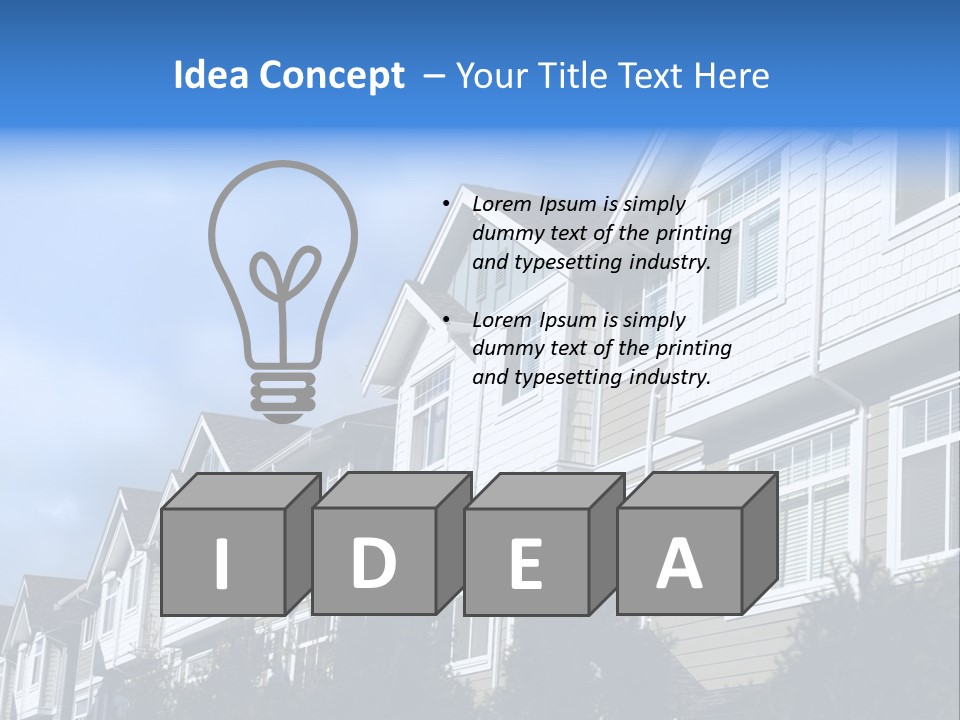 House Accommodation Luxury PowerPoint Template