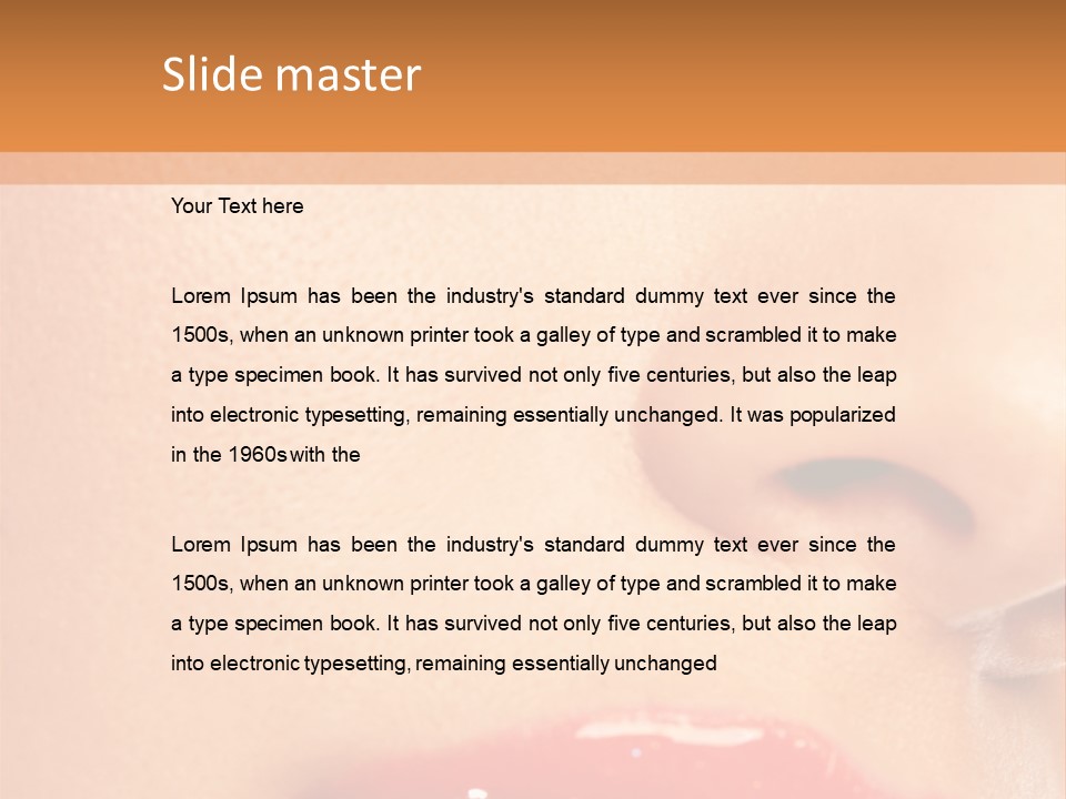 Lashes Colourful Teeth PowerPoint Template