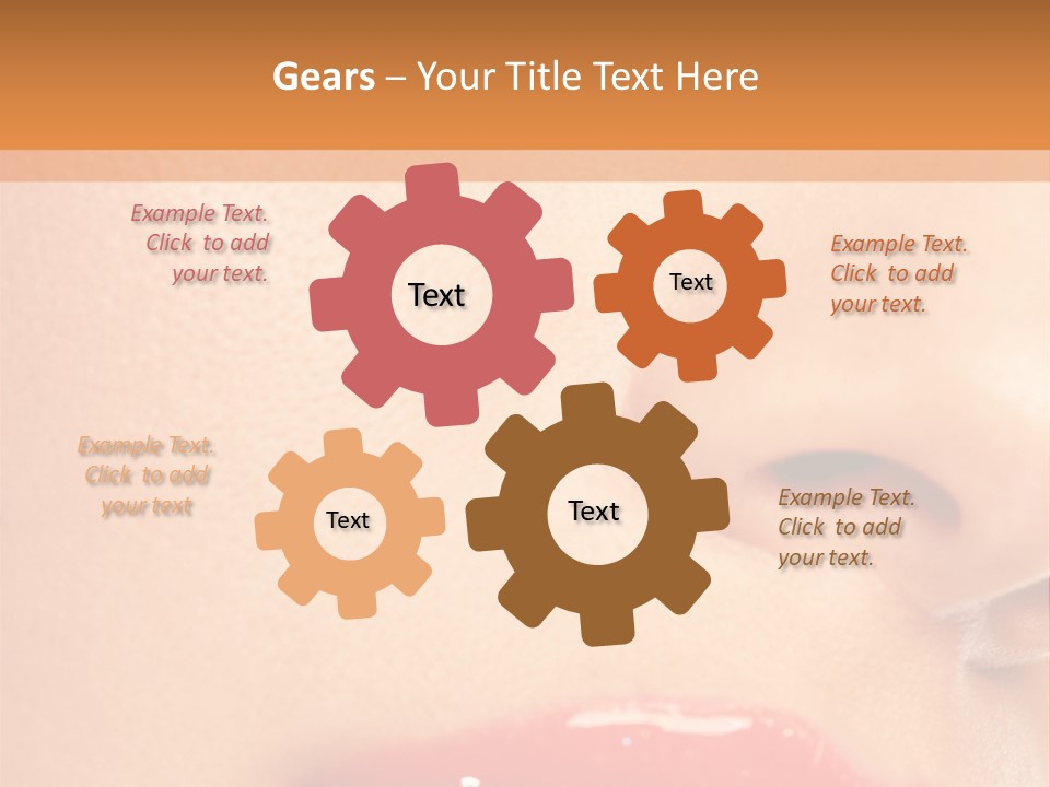 Lashes Colourful Teeth PowerPoint Template