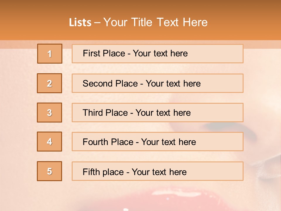 Lashes Colourful Teeth PowerPoint Template