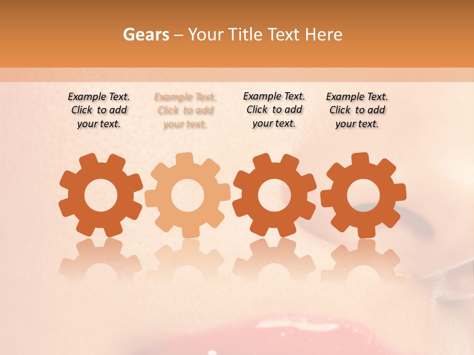 Lashes Colourful Teeth PowerPoint Template