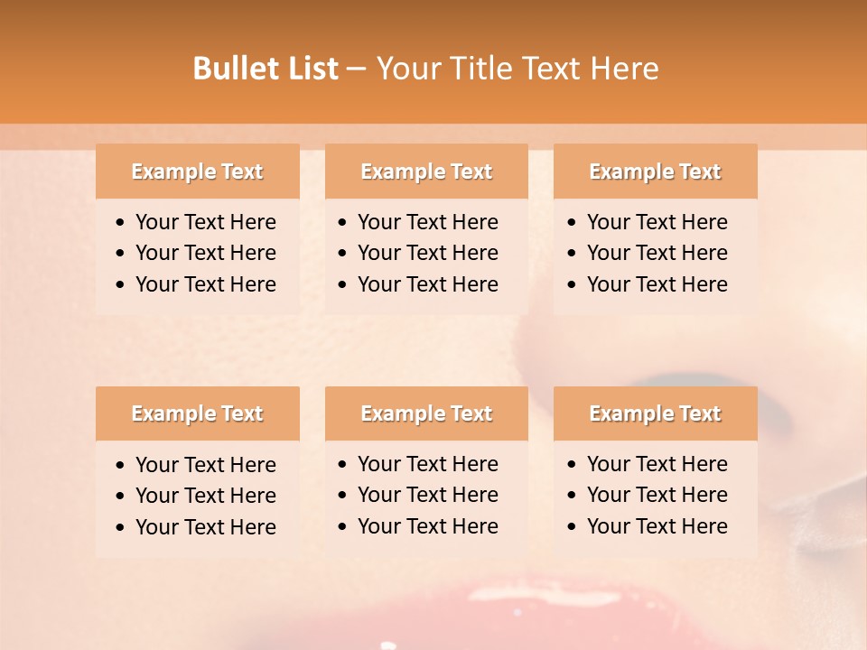 Lashes Colourful Teeth PowerPoint Template