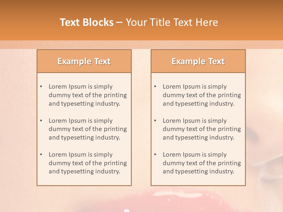 Lashes Colourful Teeth PowerPoint Template