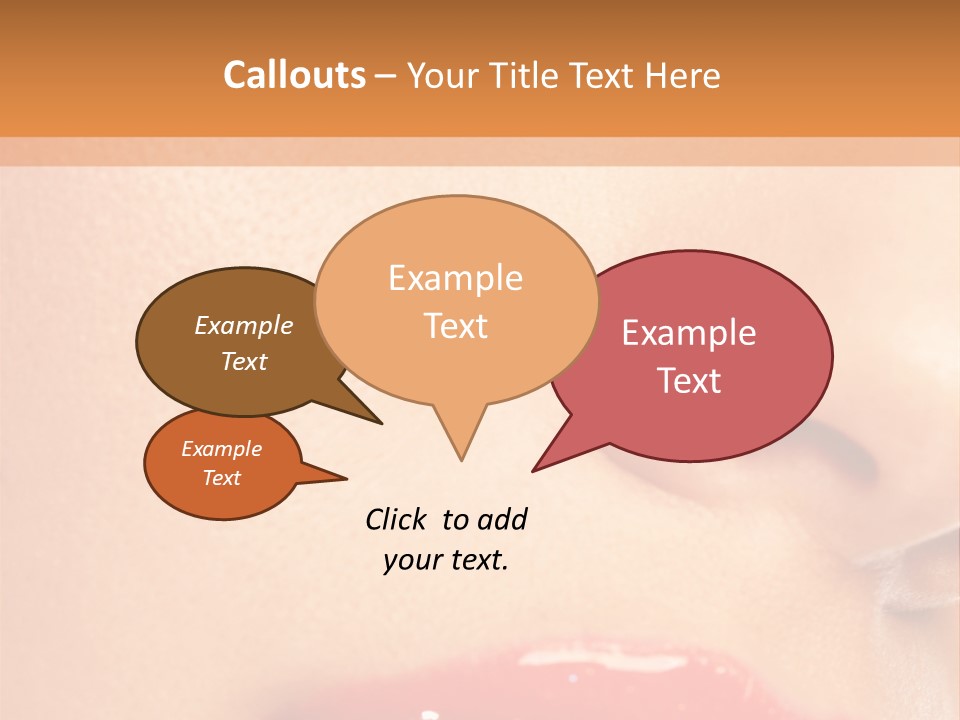 Lashes Colourful Teeth PowerPoint Template