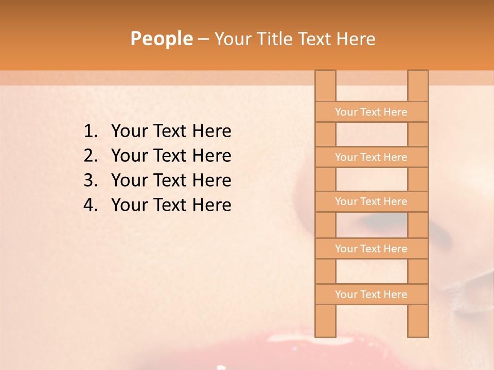 Lashes Colourful Teeth PowerPoint Template