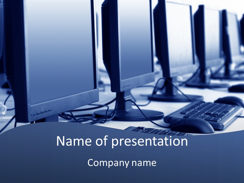 Contrasty Blue Future PowerPoint Template