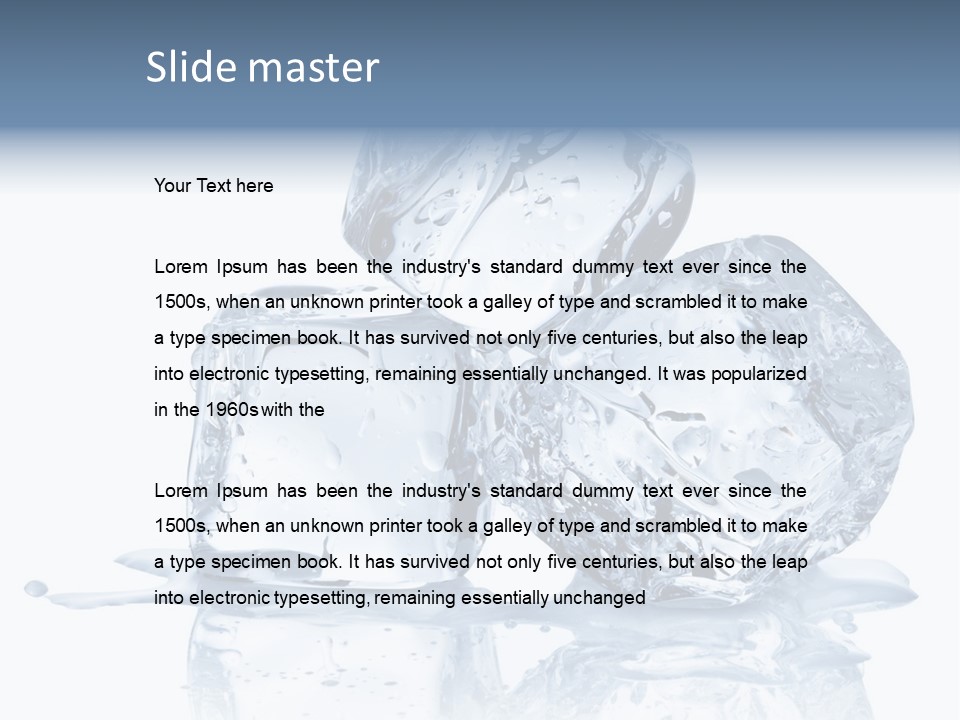 Transparent Refrigerate Freeze PowerPoint Template